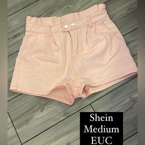 Shein pink paper bag shorts